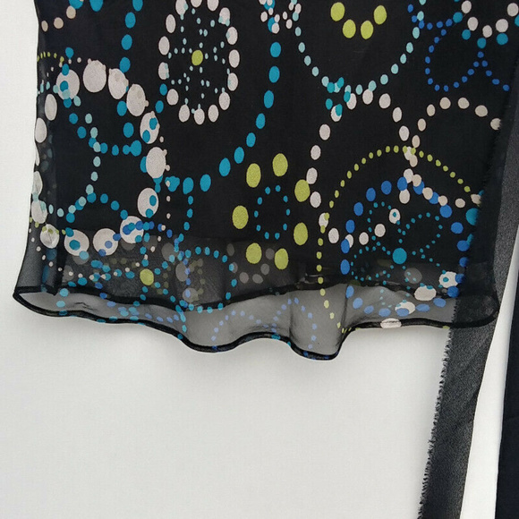 Black Sleeveless Floral Top Medium - Picture 5 of 8